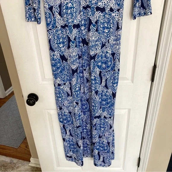 Lilly Pulitzer Blue and White Maxi Dress - Picture 10 of 13
